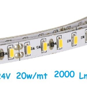 Strip LED 24V 2835 240 Led/mt 20w/mt Luce Fredda